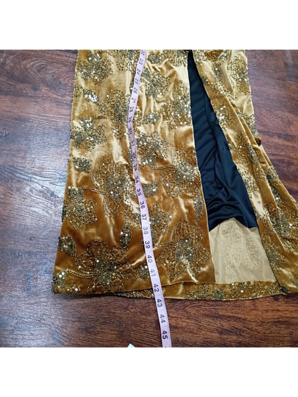 NWT Zara Maxi Dress Women's S Gold All-Over Embellishment Halterback Designers - Picture 13 of 15